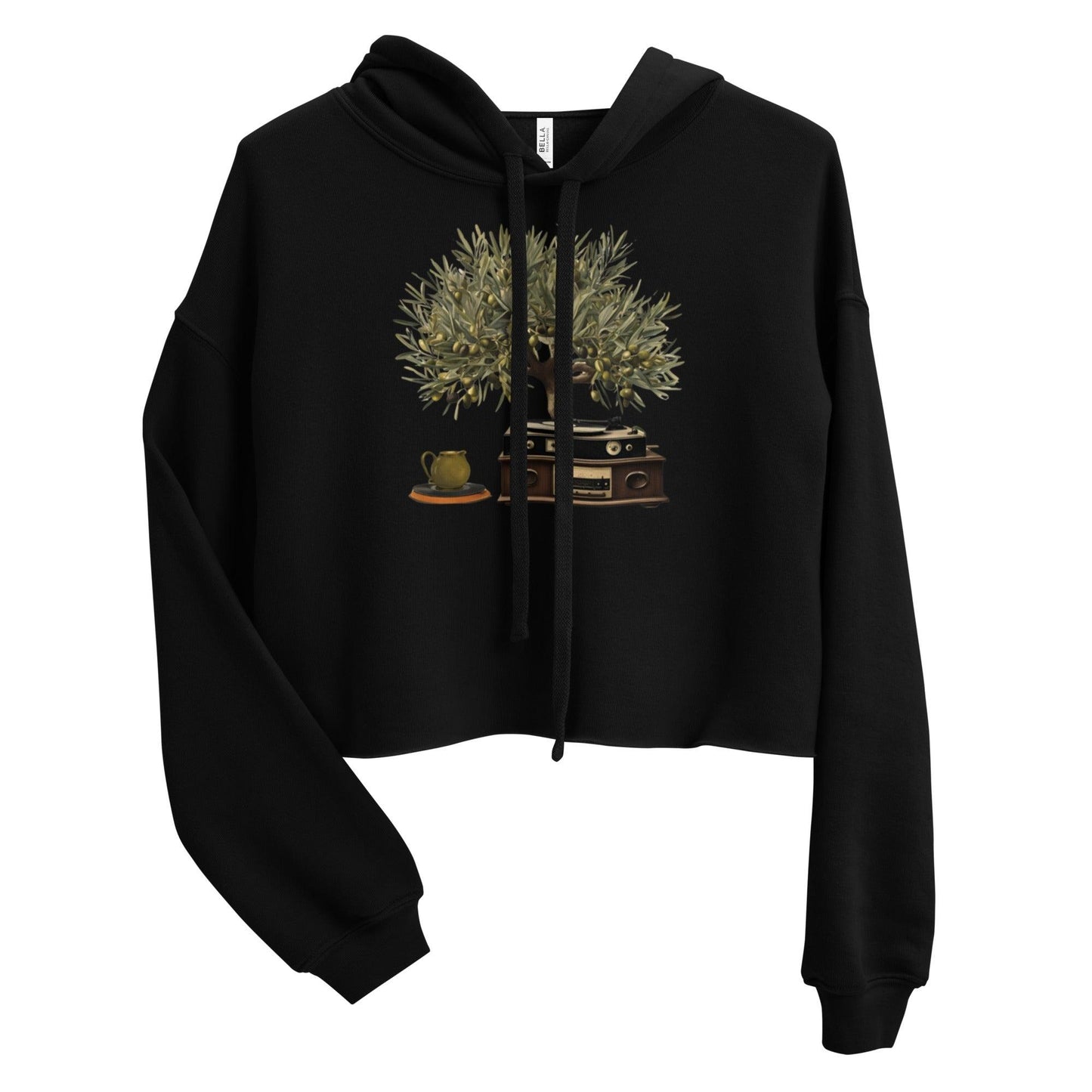 Olive Tree Crop Hoodie