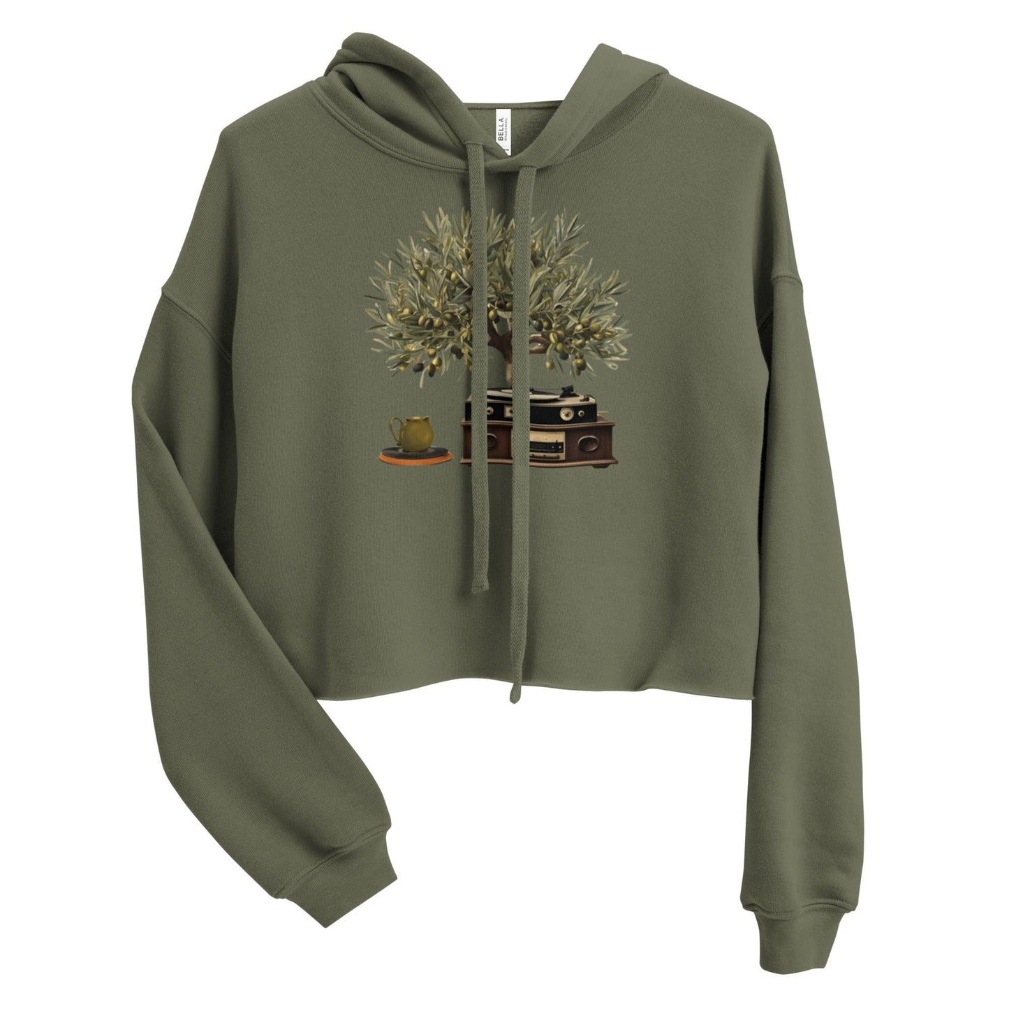Olive Tree Crop Hoodie